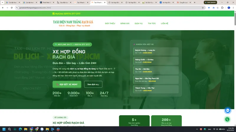 Bản xem trước dự án Xe Năm Thắng Rạch Giá