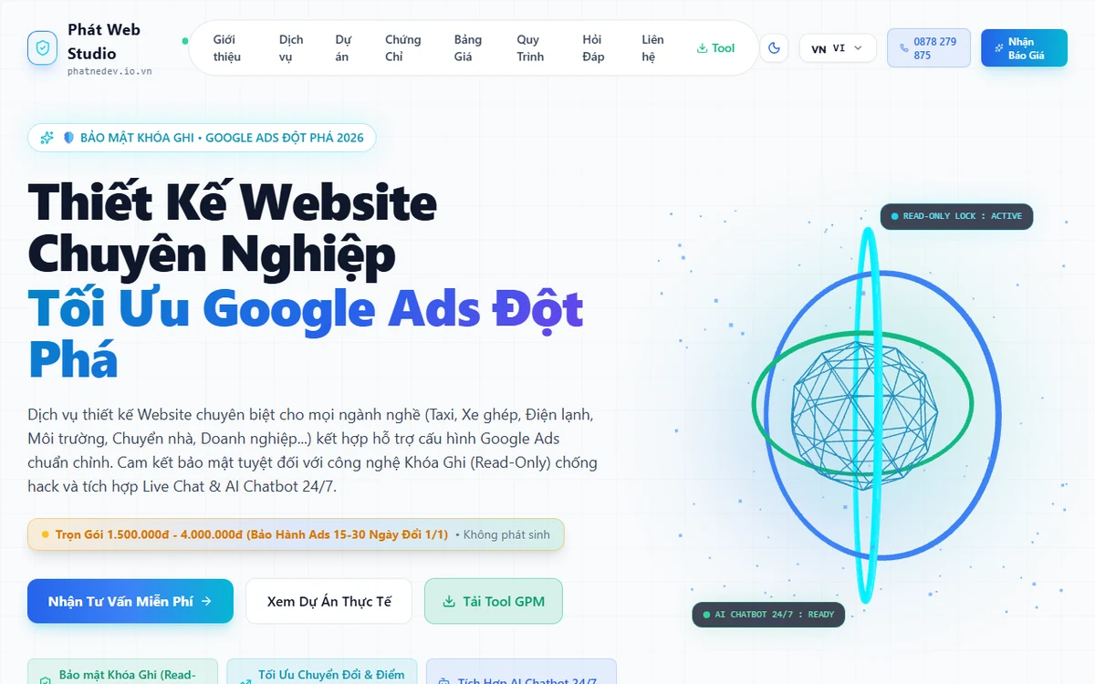 Bản xem trước dự án Phát Nè Dev Portfolio