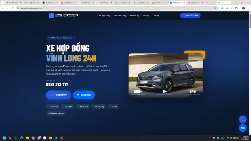 Bản xem trước dự án Xe Dịch Vụ Vĩnh Long